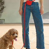 Cherry Red 4-in-1 Convertible Hands Free Cloud Dog Leash