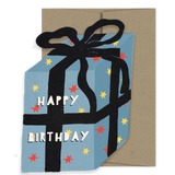 Blue Gift Birthday Collection - Die Cut Card