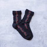 Floral Mesh casual socks: Canyon Rose