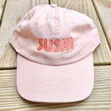 Sushi foodie Baseball Cap Dad Hat pink salmon