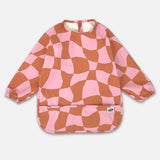 Pink Checkers Smock Bib - Milk Teeth