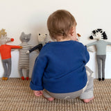 Cotton Knit Stuffed Animal Soft Toy - Rabbit Citrus Striped