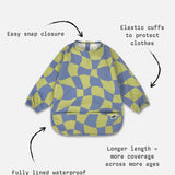 Green Checkers Smock Bib - Milk Teeth