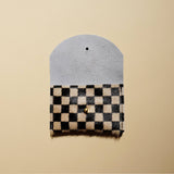 Cardholder - Tan Checkered Hair on Hide