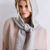 The Alpaca Hooded Scarf - Blizzard Grey