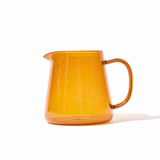 Glass Milk Frothing and Pouring Pitcher: Amber