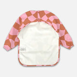 Pink Checkers Smock Bib - Milk Teeth