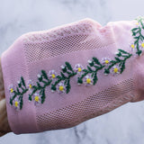 Floral Mesh casual socks: Canyon Rose