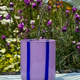 Atina Glassware - Lilac & Navy