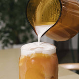 Glass Milk Frothing and Pouring Pitcher: Amber