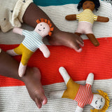 Cotton Knit Baby Rattle Toy: Buddy Red