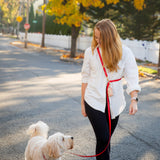 Cherry Red 4-in-1 Convertible Hands Free Cloud Dog Leash