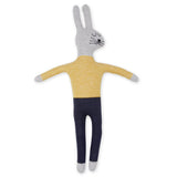 Cotton Knit Stuffed Animal Soft Toy - Rabbit Citrus Striped