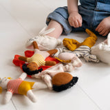 Cotton Knit Baby Rattle Toy: Buddy Red