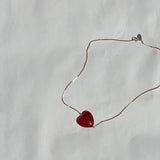 Puffy Love <3: Sterling Silver / 16-18"