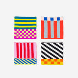 Pattern Patch Coaster Set: Rainbow