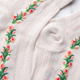 Floral Mesh casual socks: Canyon Rose