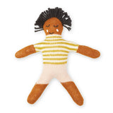 Cotton Knit Baby Rattle Toy: Buddy Citrus