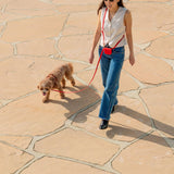 Cherry Red 4-in-1 Convertible Hands Free Cloud Dog Leash