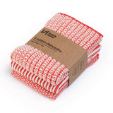Reusable & Eco-Friendly Cotton Knit Dishcloths: Textured Red