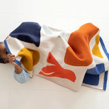 Cotton Knit Baby Blanket: Shapes Multi