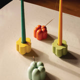 Poppy Candle & Incense Holder: Green