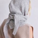 The Alpaca Hooded Scarf - Blizzard Grey