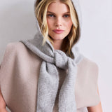 The Alpaca Hooded Scarf - Blizzard Grey