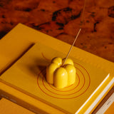 Poppy Candle & Incense Holder: Yellow