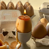 Egg Candles - 6 Pack Box: Eggshell / Cinnamon and Vanilla