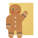 Gingerbread Man Holiday - Die Cut Card