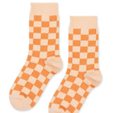 Alice Checkered Crew - Peach