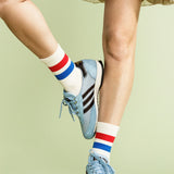 Varsity Sporty Crew - White