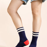 Collegiate Stripe Crew - Navy