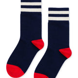 Collegiate Stripe Crew - Navy