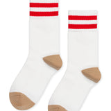 Collegiate Stripe Crew - White