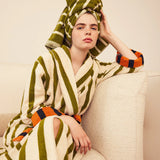 Juniper Stripe Bathrobe-Dusen Dusen