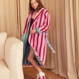 Magnolia Stripe Bathrobe-Dusen Dusen