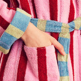 Magnolia Stripe Bathrobe-Dusen Dusen