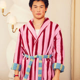 Magnolia Stripe Bathrobe-Dusen Dusen