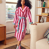 Magnolia Stripe Bathrobe-Dusen Dusen