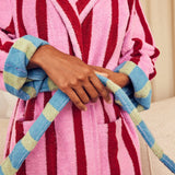 Magnolia Stripe Bathrobe-Dusen Dusen