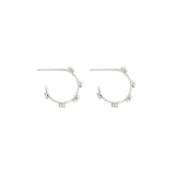 Silver Mini Marais Hoop Earrings by Ladha
