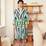Willow Stripe Bathrobe-Dusen Dusen