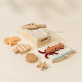 Wooden Seafood Playset