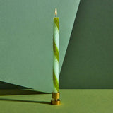 Rope Candles - Green (2 Pack) - 11" Vibrant Taper Candles