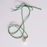 Rope Pearl Necklace, Sage Green