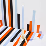 Rocket Taper Candle Holder by Lex Pott - 6.5"H, Cream, steel
