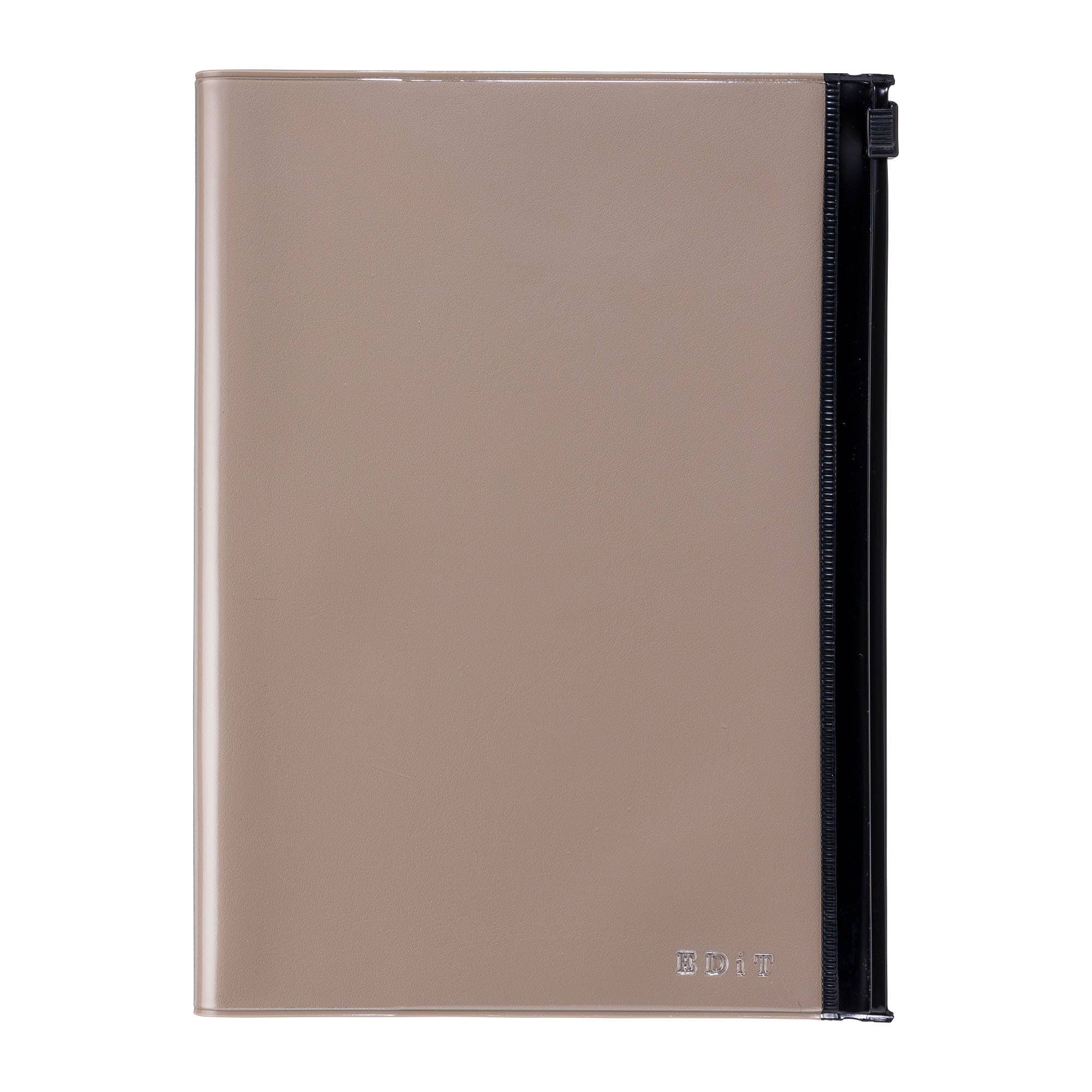 EDiT B6 Grid Notebook with PVC Cover & Zipper Pocket