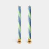 Rope Candles - Lav. & Green (2 Pack) - 11" Vibrant Tapers